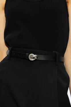 Bottega Veneta CZARNY Skórzany pasek