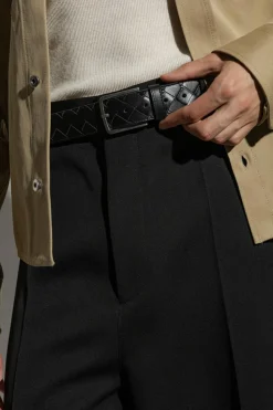Bottega Veneta CZARNY Skórzany pasek