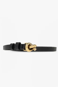 Bottega Veneta CZARNY Skórzany pasek