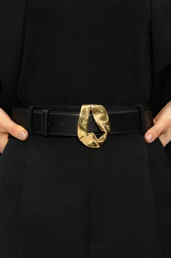 Bottega Veneta CZARNY Skórzany pasek