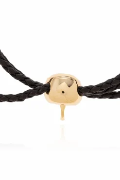 Bottega Veneta CZARNY Skórzana bransoleta