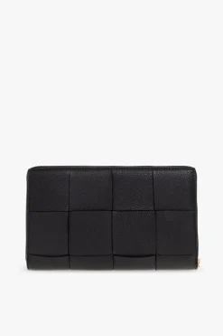 Bottega Veneta CZARNY Skórzany portfel
