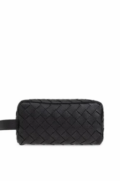 Bottega Veneta CZARNY Skórzana kosmetyczka