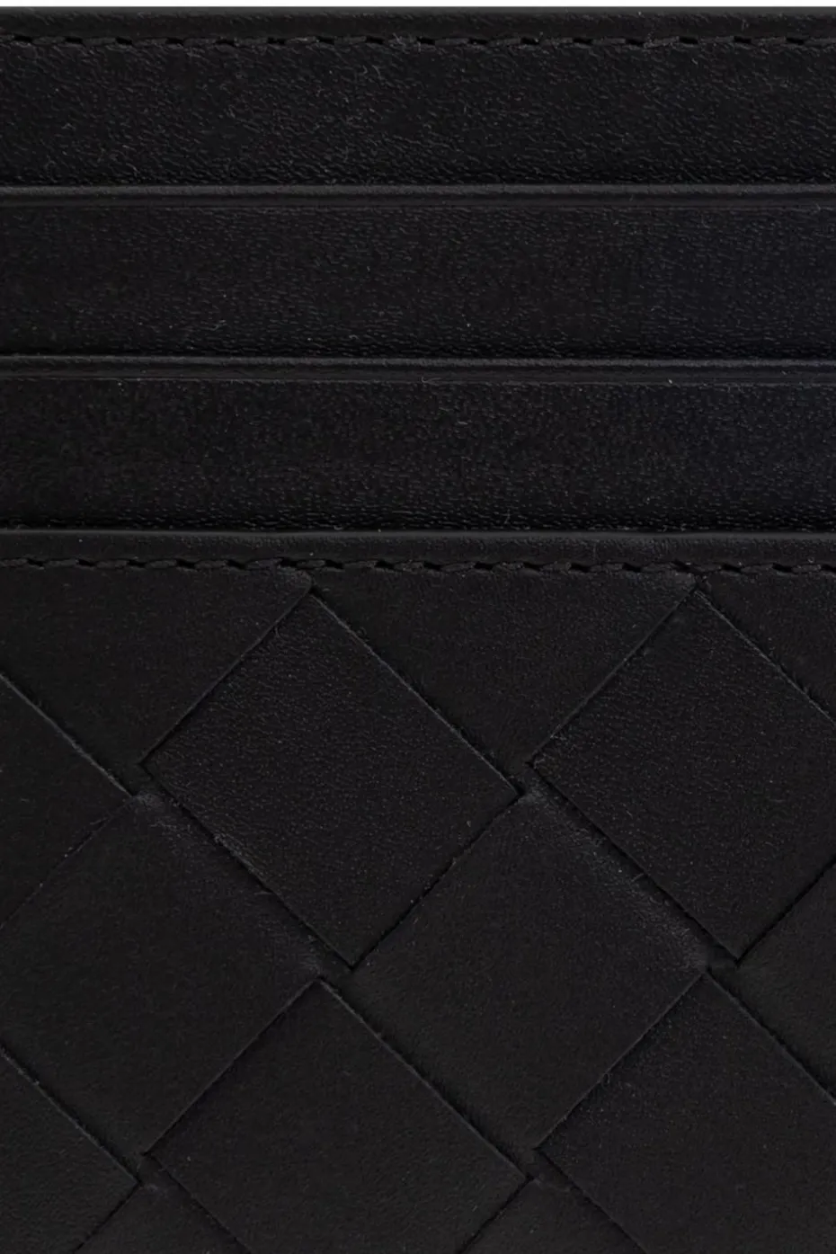 Bottega Veneta CZARNY Skórzane etui na karty