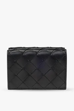 Bottega Veneta CZARNY Skórzany portfel