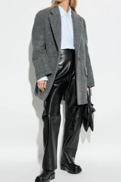 Bottega Veneta CZARNY Skórzane spodnie