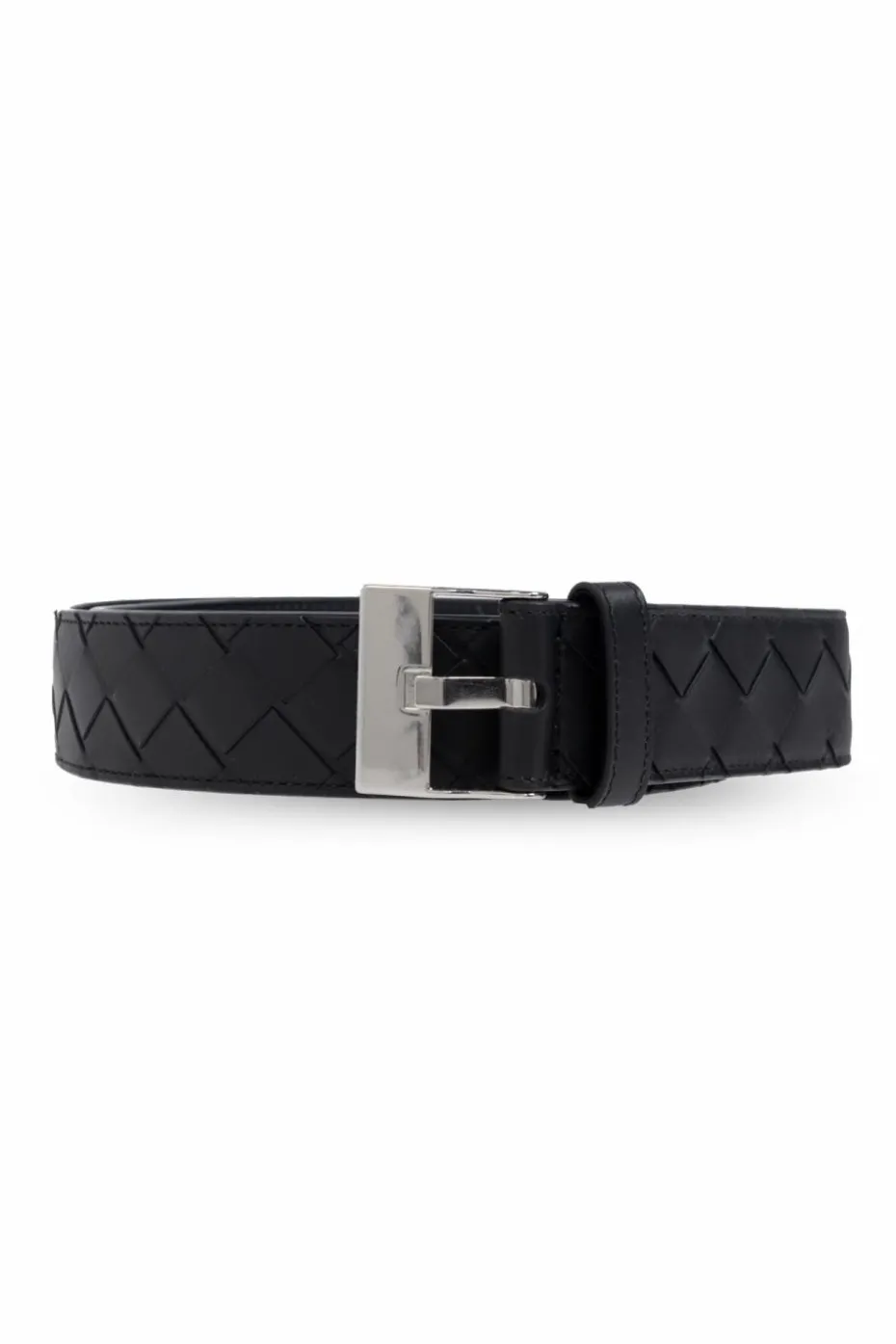 Bottega Veneta CZARNY Skórzany pasek