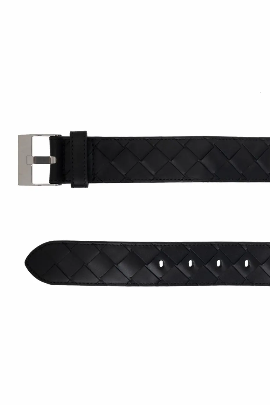 Bottega Veneta CZARNY Skórzany pasek