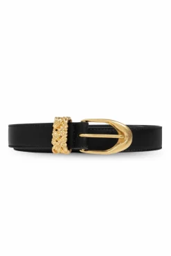 Bottega Veneta CZARNY Skórzany pasek