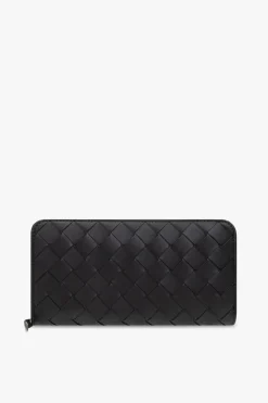 Bottega Veneta CZARNY Skórzany portfel