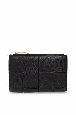 Bottega Veneta CZARNY Skórzany portfel