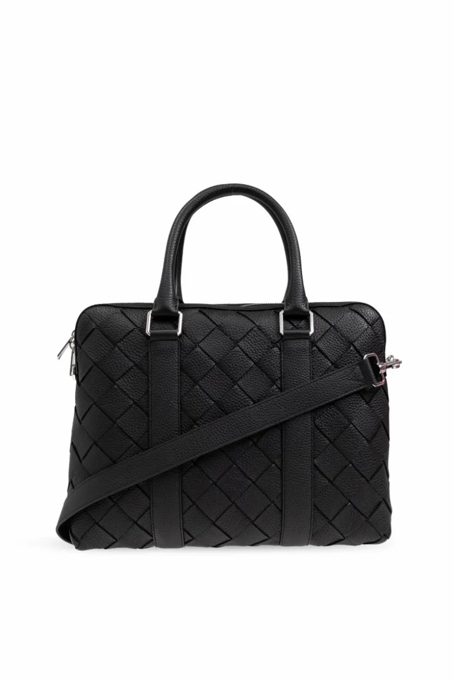 Bottega Veneta CZARNY Skórzana aktówka