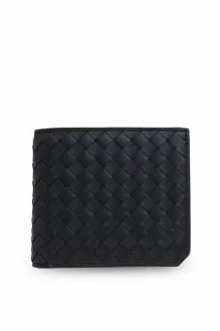 Bottega Veneta CZARNY Skórzany portfel