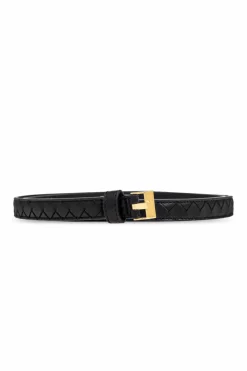 Bottega Veneta CZARNY Skórzany pasek