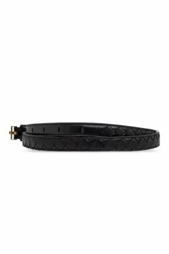 Bottega Veneta CZARNY Skórzany pasek