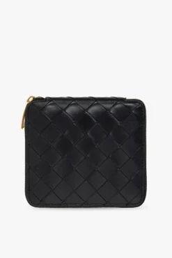 Bottega Veneta CZARNY Skórzany portfel