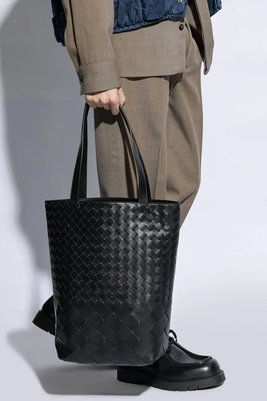Bottega Veneta CZARNY Torba ‘Intrecciatto’ typu ‘shopper’