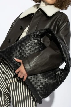 Bottega Veneta CZARNY Torba na ramię `Small Hop`