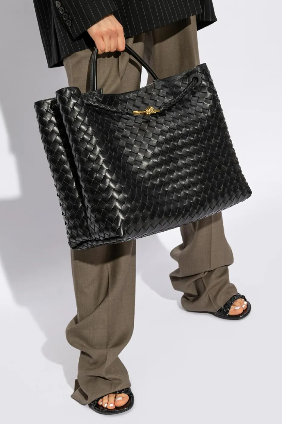Bottega Veneta CZARNY Torba ‘Andiamo Large’ typu ‘shopper’