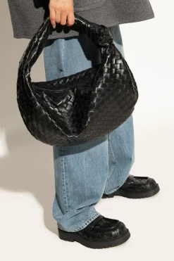 Bottega Veneta CZARNY Torba na ramię ‘Small Jodie’ typu ‘hobo’