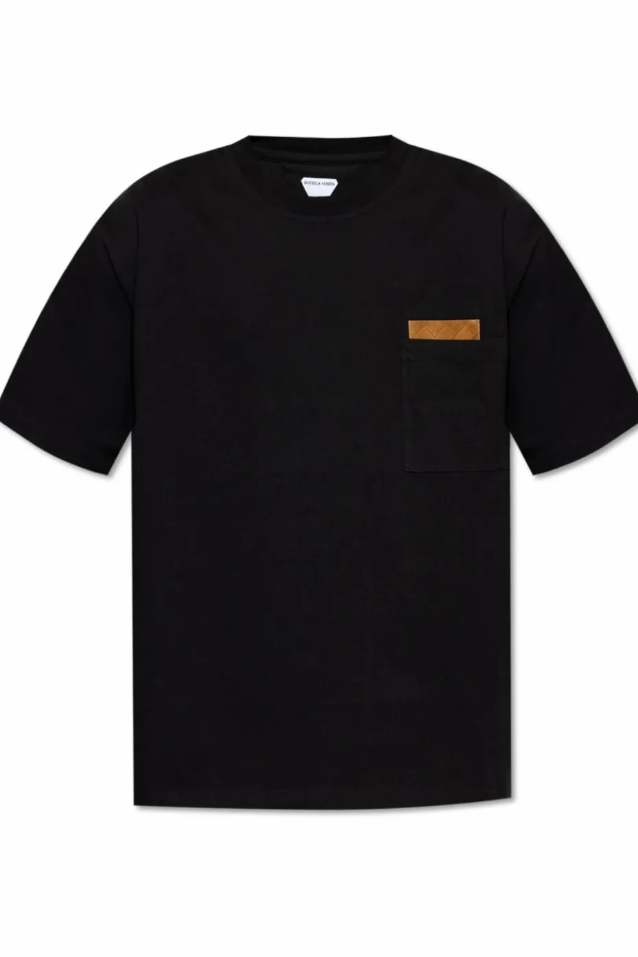 Bottega Veneta CZARNY T-shirt z kieszenią
