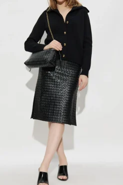 Bottega Veneta CZARNY Wełniany kardigan