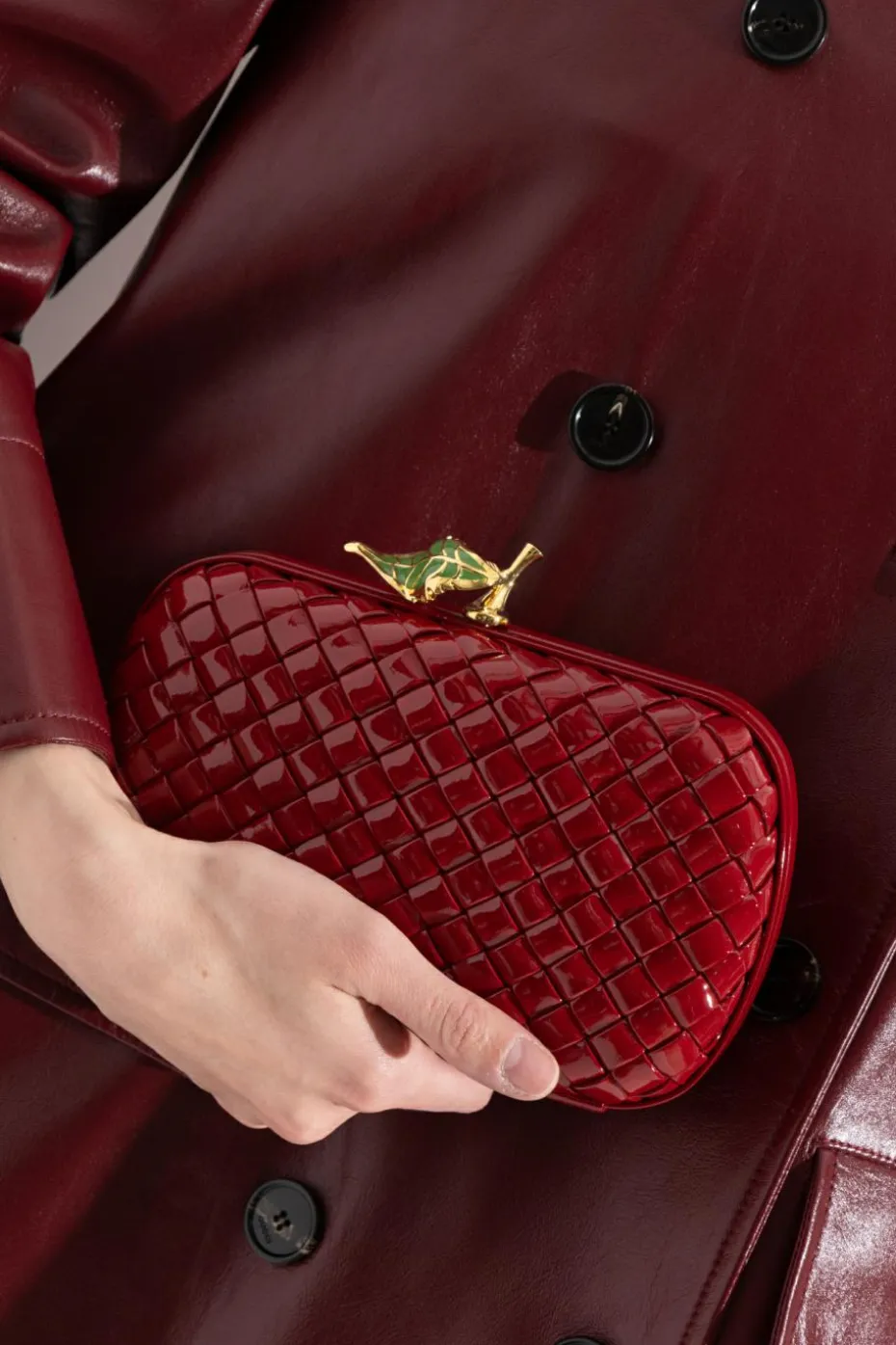 Bottega Veneta CZERWONY Kopertówka `Knot`