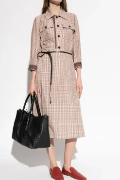 Bottega Veneta CZERWONY Koszula w kratę