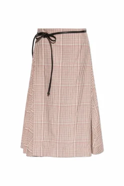 Bottega Veneta CZERWONY Spódnica w kratę