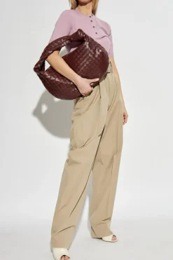Bottega Veneta FIOLETOWY Wełniany top