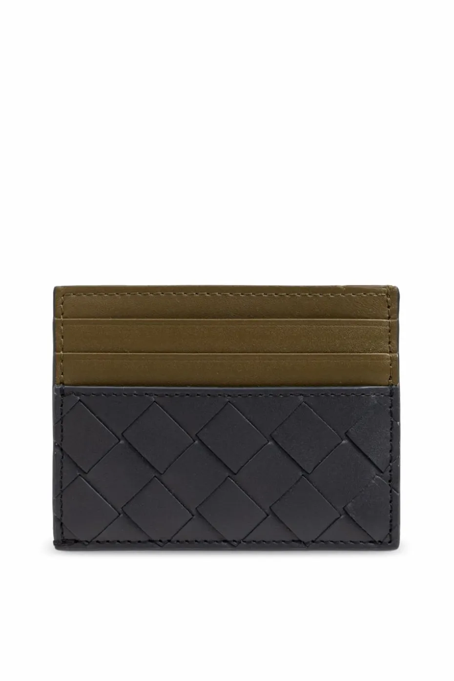 Bottega Veneta GRANATOWY Skórzane etui na karty