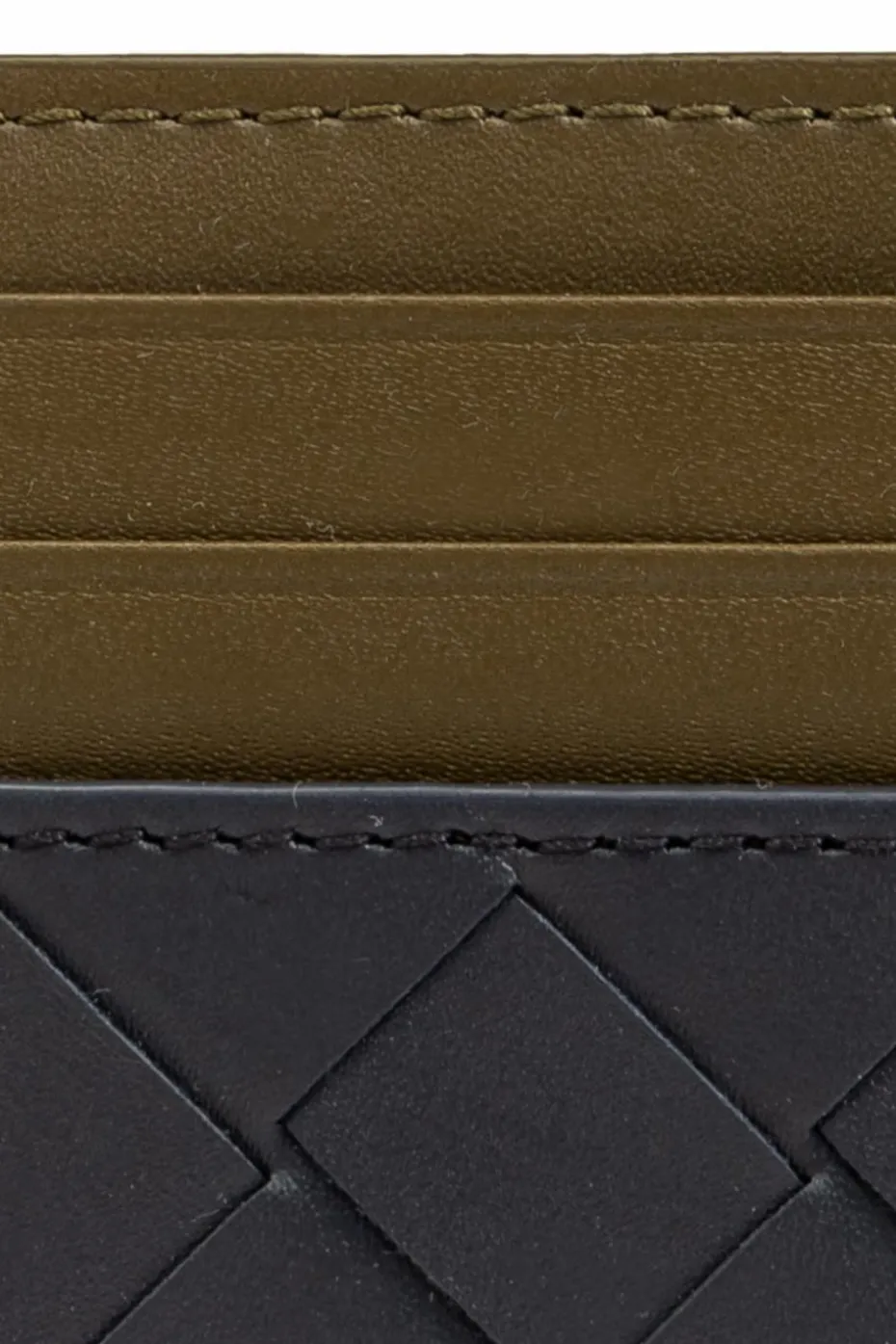 Bottega Veneta GRANATOWY Skórzane etui na karty