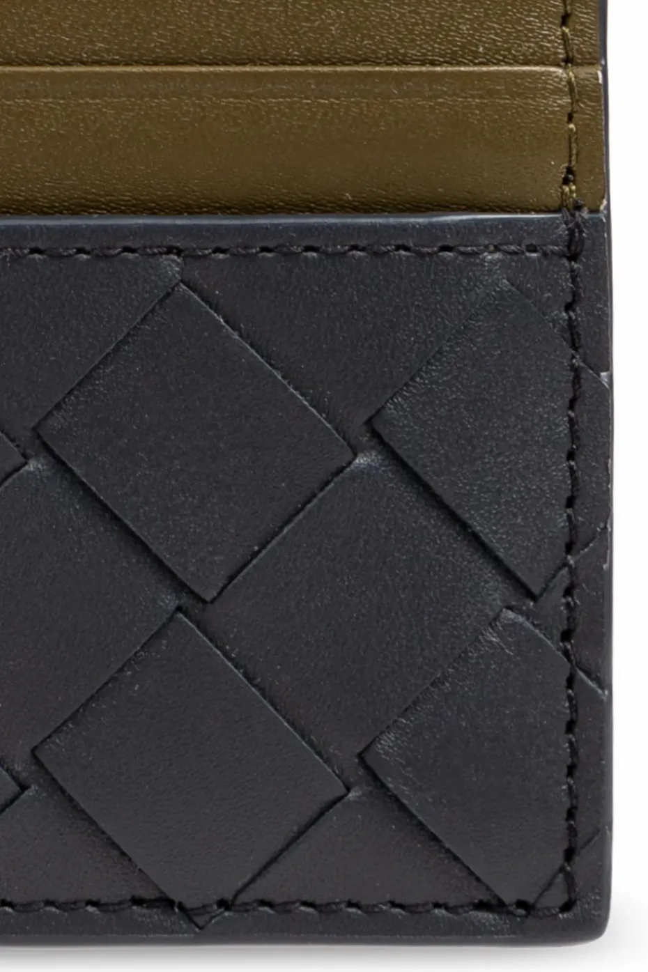 Bottega Veneta GRANATOWY Skórzane etui na karty