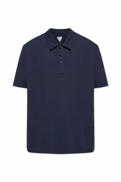Bottega Veneta GRANATOWY Polo z kołnierzem