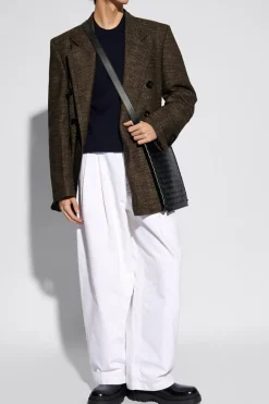 Bottega Veneta GRANATOWY Kaszmirowy sweter