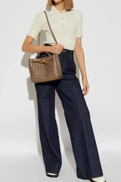 Bottega Veneta GRANATOWY Jeansy z kieszeniami