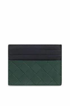 Bottega Veneta GRANATOWY Skórzane etui na karty
