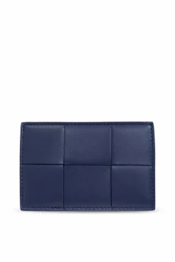Bottega Veneta GRANATOWY Etui na karty