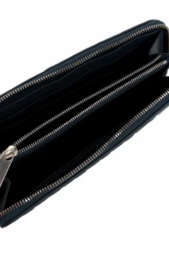 Bottega Veneta GRANATOWY Portfel z plecionką ‘Intrecciato’