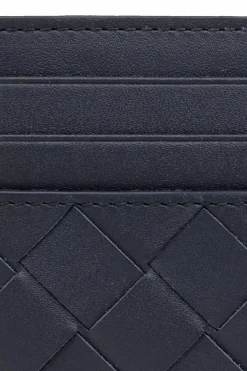 Bottega Veneta GRANATOWY Skórzane etui na karty