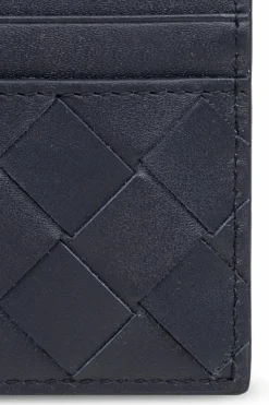 Bottega Veneta GRANATOWY Skórzane etui na karty