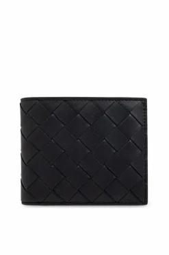 Bottega Veneta GRANATOWY Skórzany portfel