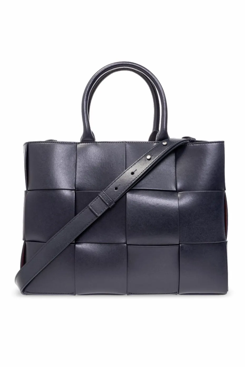 Bottega Veneta GRANATOWY Torba ‘Arco Mini’ typu ‘shopper’
