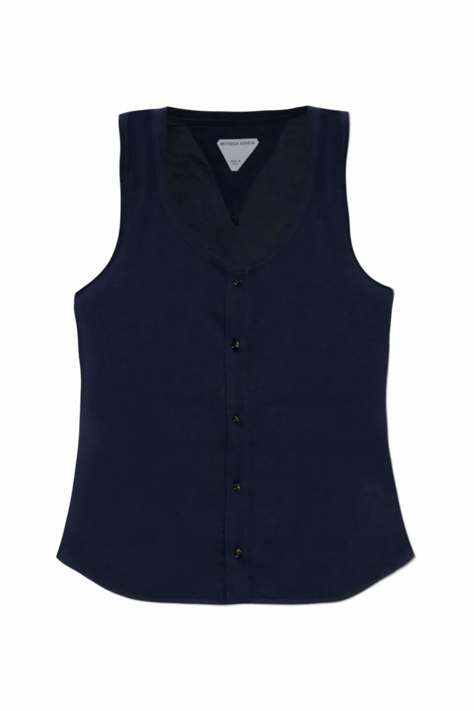 Bottega Veneta GRANATOWY Top za zapięciem