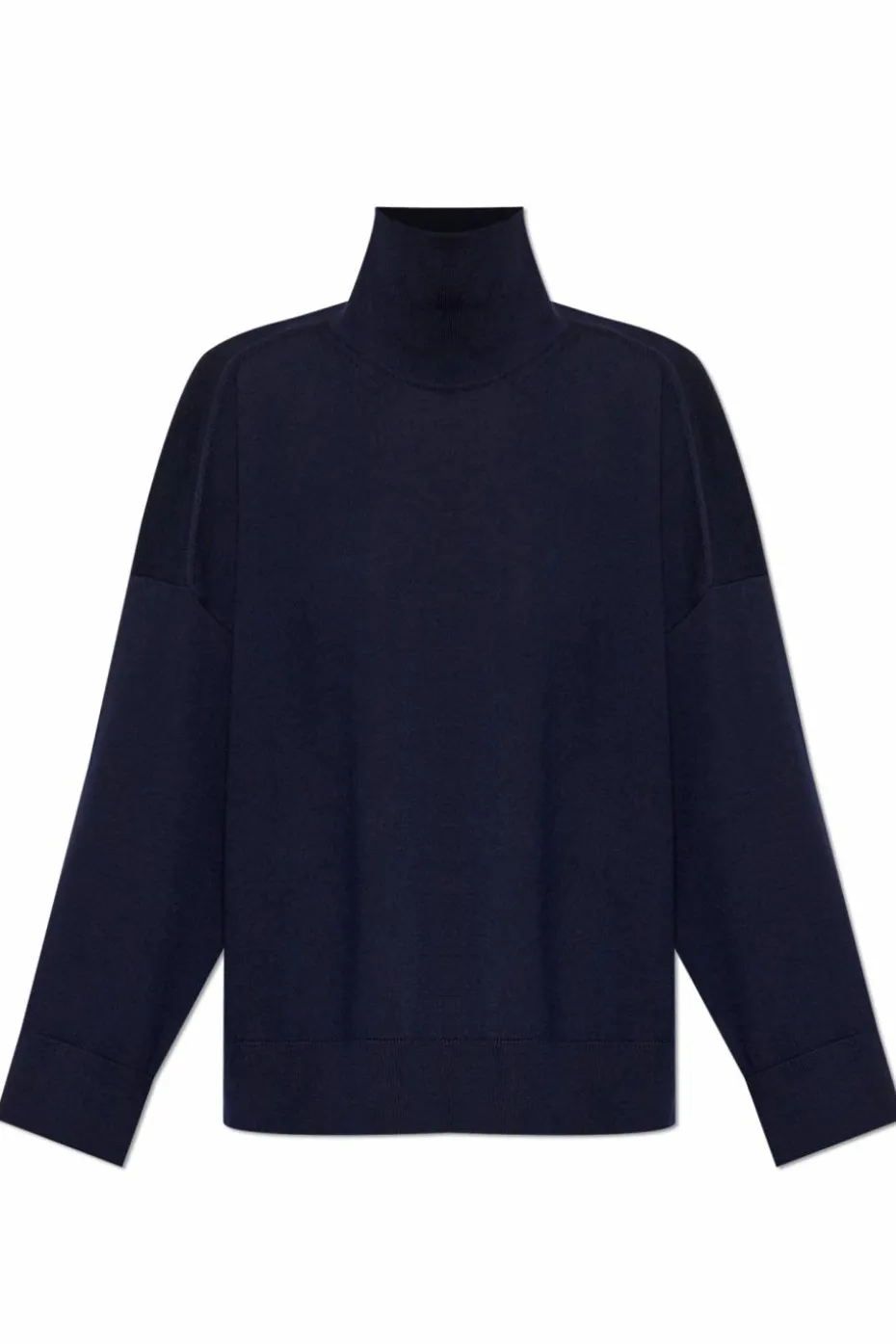 Bottega Veneta GRANATOWY Welniany sweter