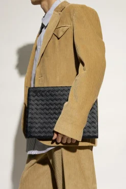 Bottega Veneta GRANATOWY Aktówka `Half`