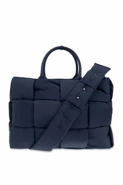 Bottega Veneta GRANATOWY Torba ‘Arco Large’ typu ‘shopper’