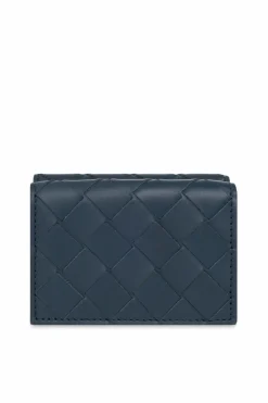 Bottega Veneta GRANATOWY Skórzany portfel