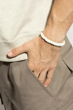 Bottega Veneta jasnoniebieski Skórzana bransoleta