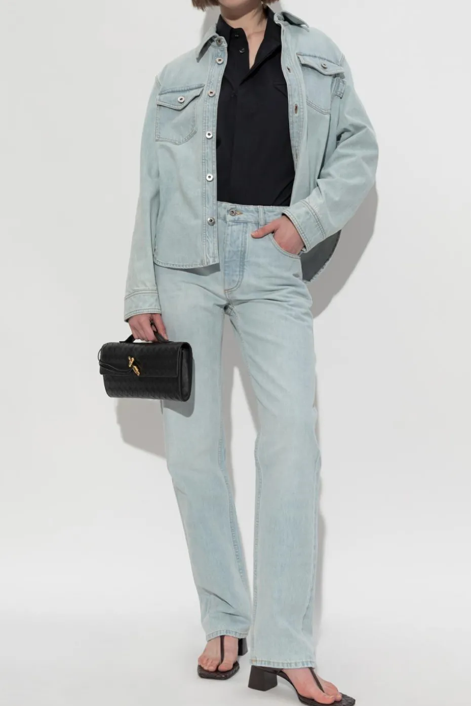 Bottega Veneta jasnoniebieski Jeansowa koszula